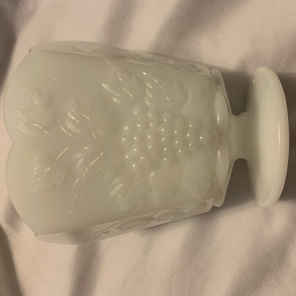 E.O Brody and Co Milk Glass pedestal vase